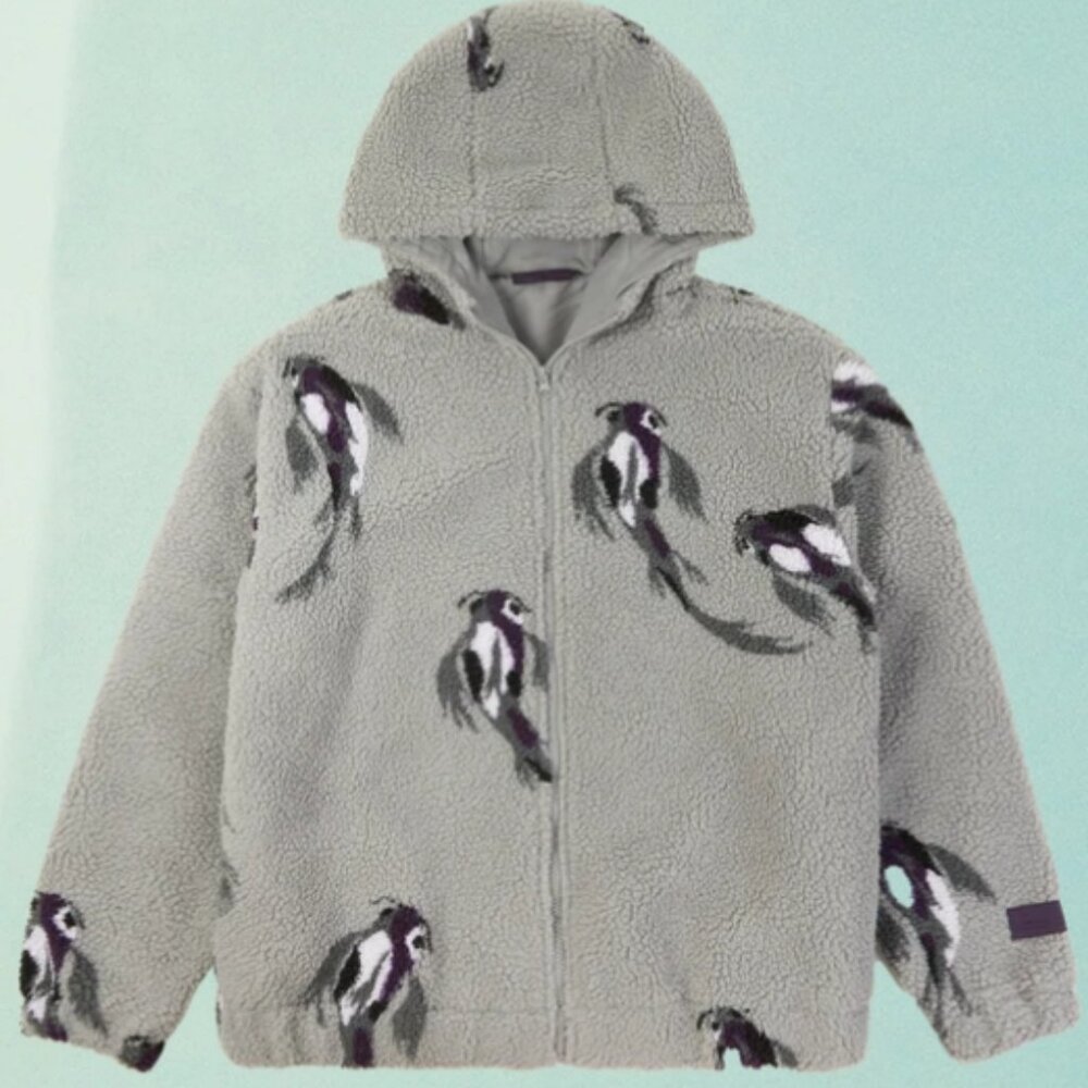 Taylor Swift Speak Now Grey Koi Fish Sherpa Zip Up
